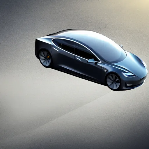 Image similar to tesla, flying car, product photo