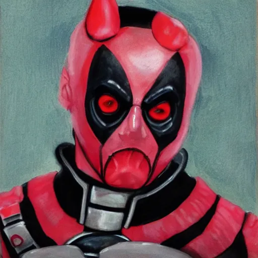 Image similar to a portrait of deathpool