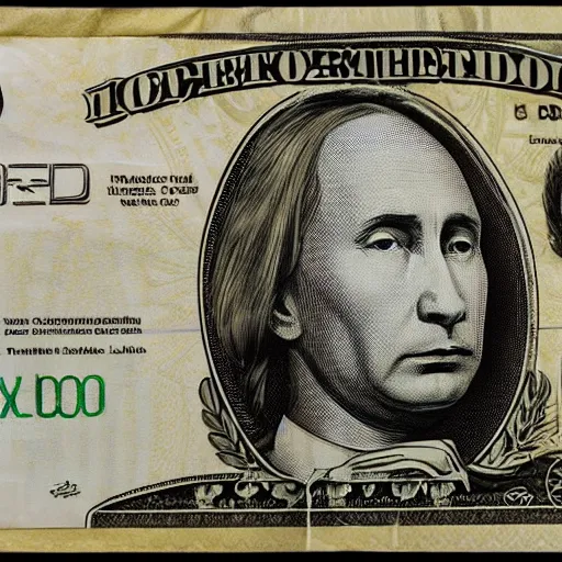 Prompt: portrait of putin sniffing coke, doped with cocaine, a lot of cocaine around, rolled banknote in his nose, high detailed 8 k insane detail