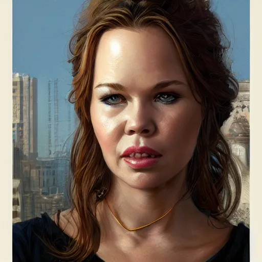 Image similar to a portrait of michelle phillips from mama's and the pappas urban motifs, intricate, elegant, highly detailed, digital painting, trending on artstation, concept art, smooth sharp focus, illustration, art by artgerm and greg rutkowski