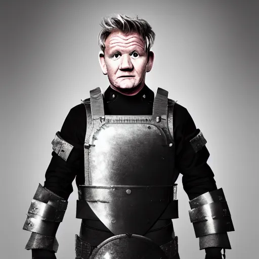 Image similar to gordon ramsay wearing combat armor, soviet russia, very detailed, realistic, 4 k