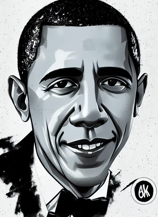 Image similar to barack obama manga cover art, detailed color portrait, artstation trending, 8 k, greg rutkowski,