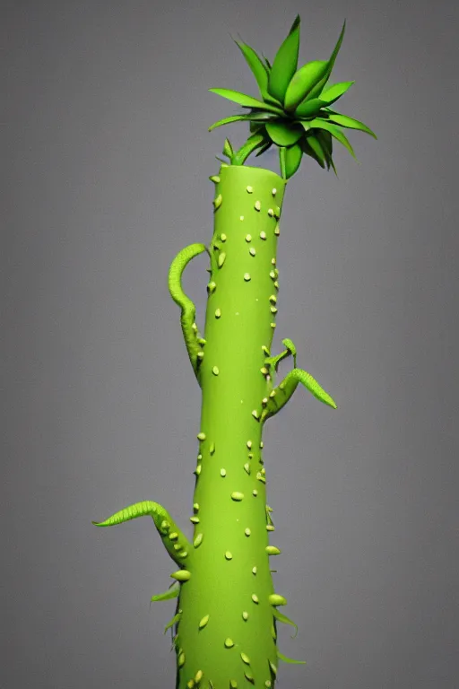 Prompt: ! dream 3 d render by daniel arsham of a long melting solid gold venus fly trap