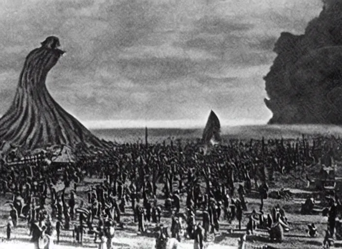 Prompt: scene from the 1 9 0 6 science fiction film arrival