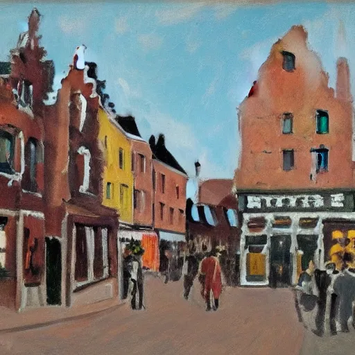 Prompt: Alkmaar city waagplein by Matisse