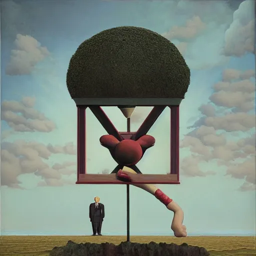 Image similar to alex gross, hyperrealistic surrealism, david friedrich, award winning masterpiece with incredible details, zhang kechun, a surreal impossible 3 d geometric shape folding in on itself, beyond comprehension, impossible reality, highly detailed