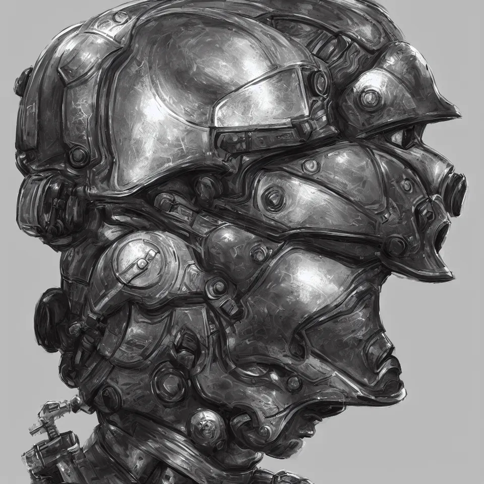 Prompt: an epic mechanical headgear combat vision helmet highly detailed, digital painting, concept art, smooth, sharp focus, illustration, digital artstation