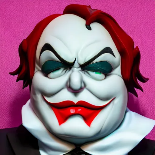 Image similar to joker from persona 5, sculpture by Fernando Botero, photography, 4k high quality