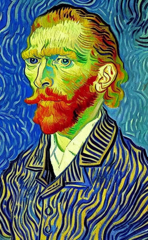 Image similar to detailed expressionist!! oil painting masterpiece portrait of an ancient king!! by van gogh, 8 k resolution, smooth, sharp focus, matte painting, beautiful masterpiece expressionist painting