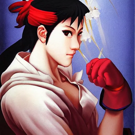 Prompt: sakura from streetfighter, beautiful, cute, painting by caravaggio, highly detailed, complex