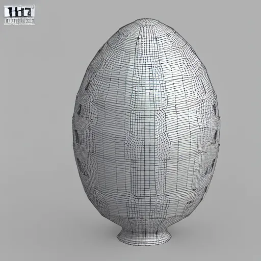 Image similar to faberge egg, 3D model, white background