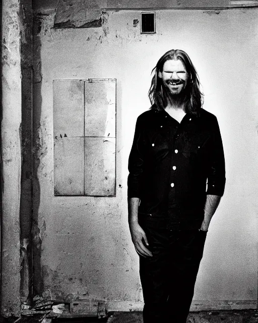 Image similar to fashion photograph of aphex twin by julia hetta and robert h hudson