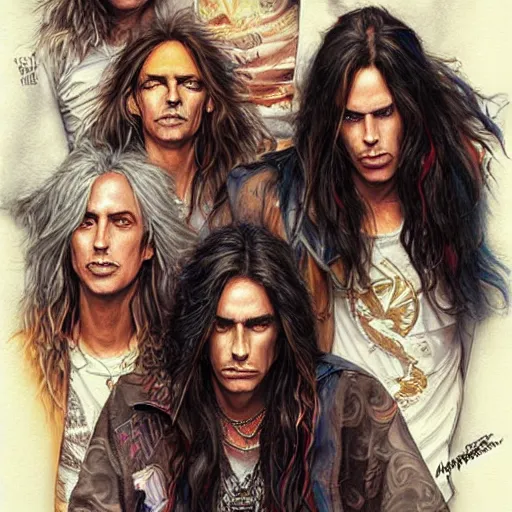 highly detailed, crazy aerosmith!!, young, by artgerm