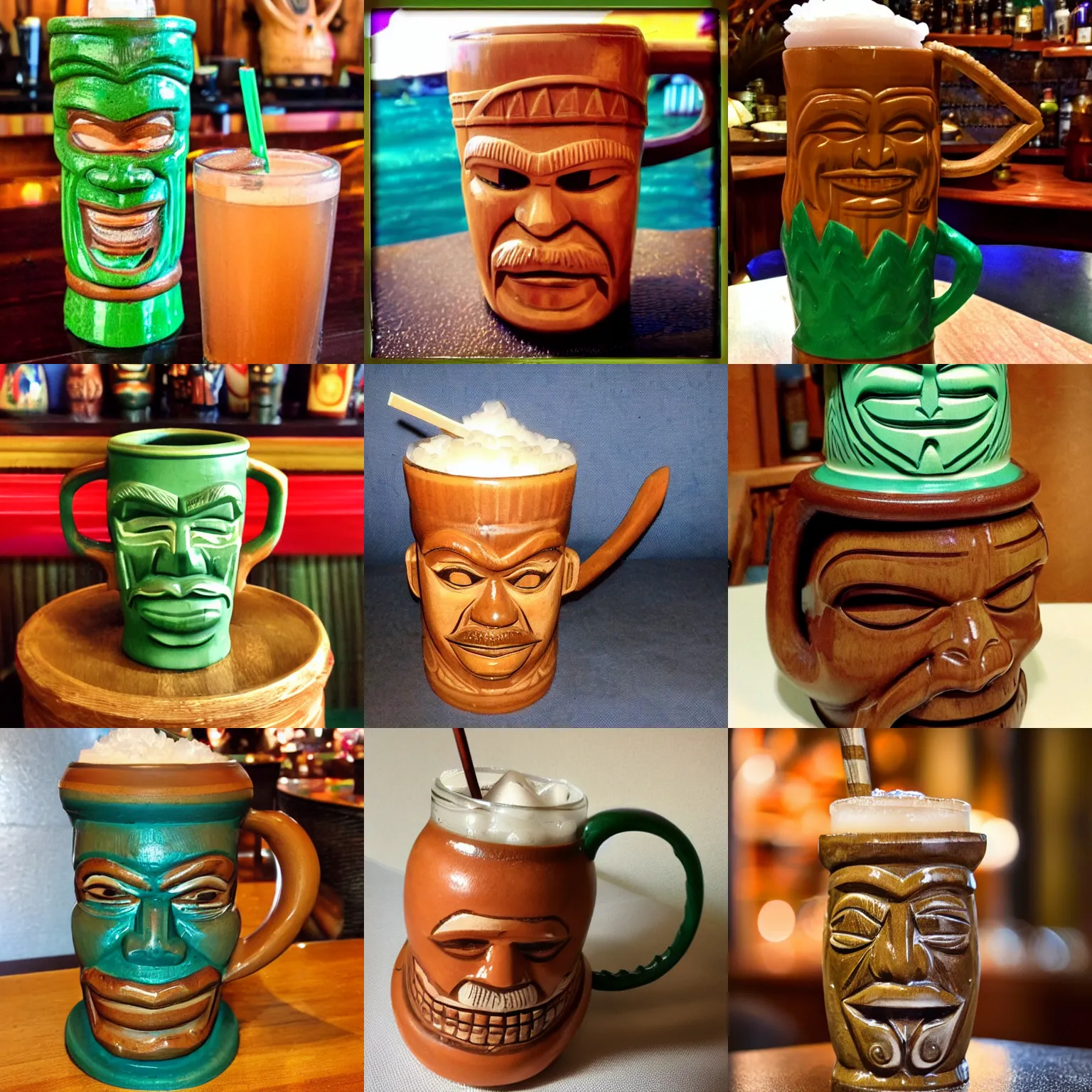 Prompt: trader vic's tiki mug