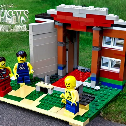 Image similar to lego playset, saving private ryan