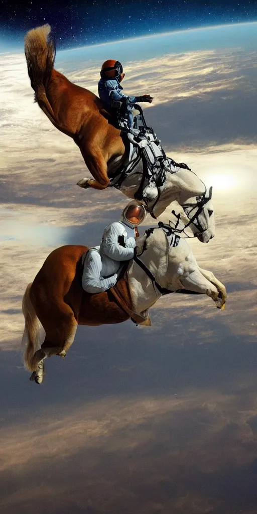 Image similar to astronaut riding horse, upside down reflection