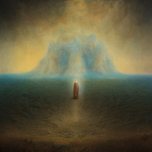 Image similar to a hyper realistic photograph of my hopes floating through a surreal landscape of fears by agostino arrivabene