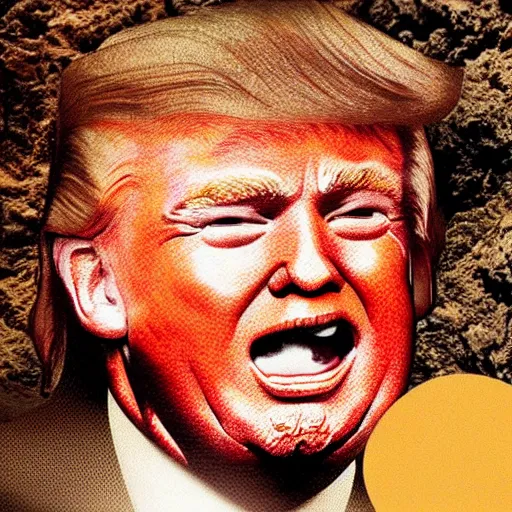 Prompt: Cave-painting!! Of (((((Donald trump)))))