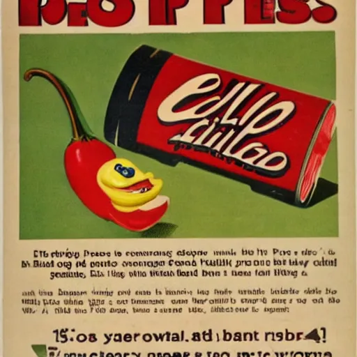 Image similar to vintage advertisement for Peeps Chili