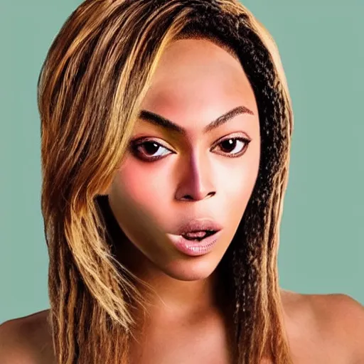 Image similar to bee with human face resembling beyonce