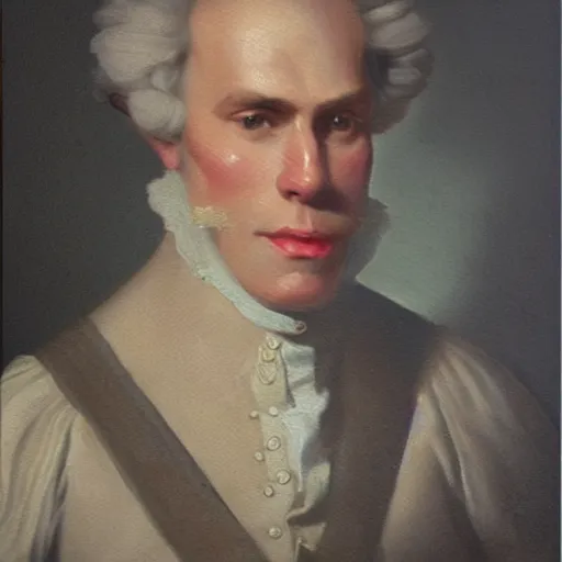 Image similar to An 18th century oil painting of Jerma985, portrait of Jerma985, grainy, realistic, very realistic, hyperrealistic, highly detailed, very detailed, extremely detailed, very neat, very epic, very cool, detailed, trending on artstation