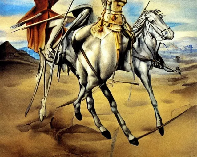 Image similar to don quixote by dali