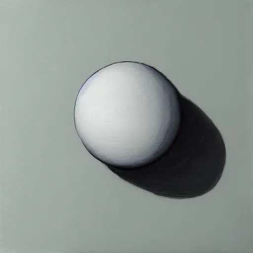 Prompt: Minimalistic painting of a grey sphere, shaded, 8k