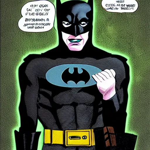 Prompt: the riddler depressing batman