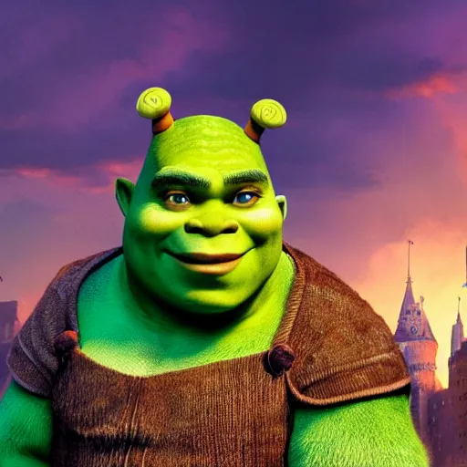 Image similar to Live action adaptation of Shrek (2041)