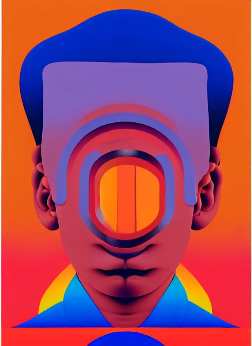 Image similar to multilayered men by shusei nagaoka, kaws, david rudnick, pastell colours, airbrush on canvas, cell shaded, 8 k