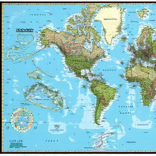 Image similar to world map after flood