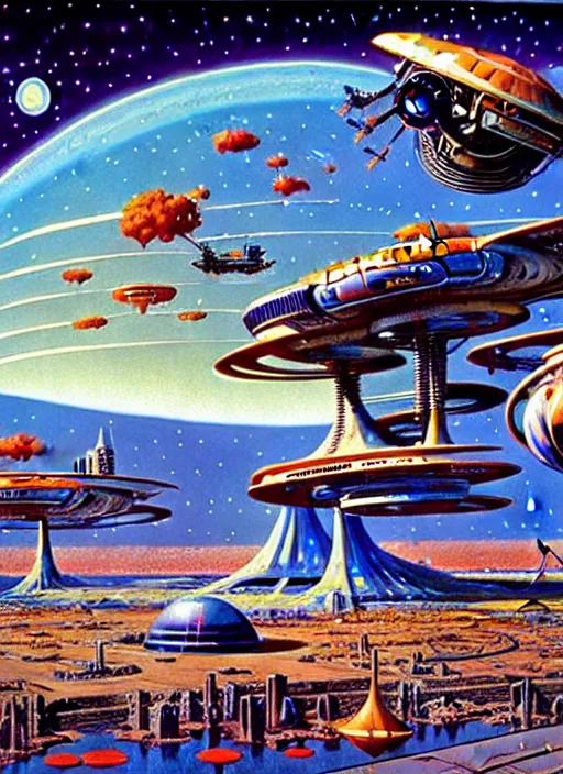 Image similar to photorealistic image of a retro futurism, solarpunk, biopunk, naturecore, by robert mccall