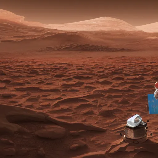 Image similar to Walter White is cooking on Mars, hyperdetailed, artstation, cgsociety, 8k