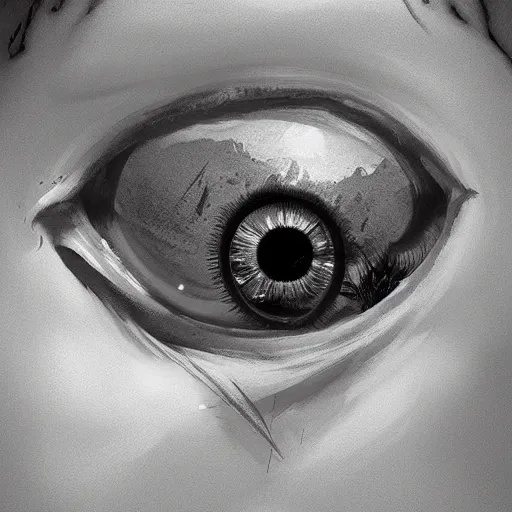 Image similar to a giant eye peeking througj a window,eerie,creepy,unnerving,digital art,art by greg rutkowski,design by trevor henderson,hyperdetailed skin,photorealistoc,deviantart,artstation,mysterious,4k