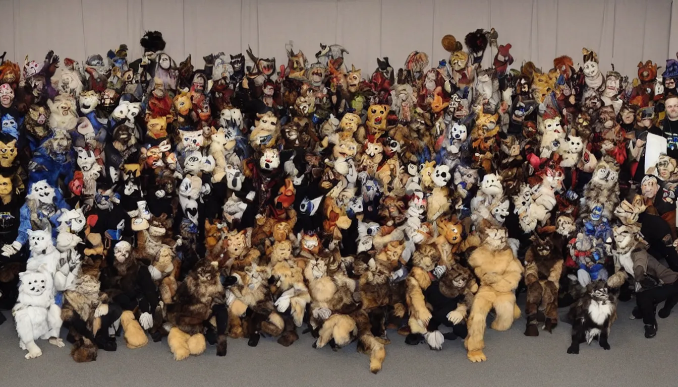 Image similar to Furry convention group photo, Mars Fur Con 2289.