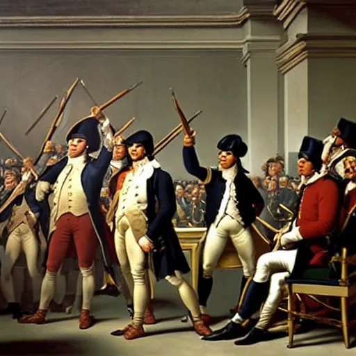 Prompt: bts during the french revolution by jacques louis david