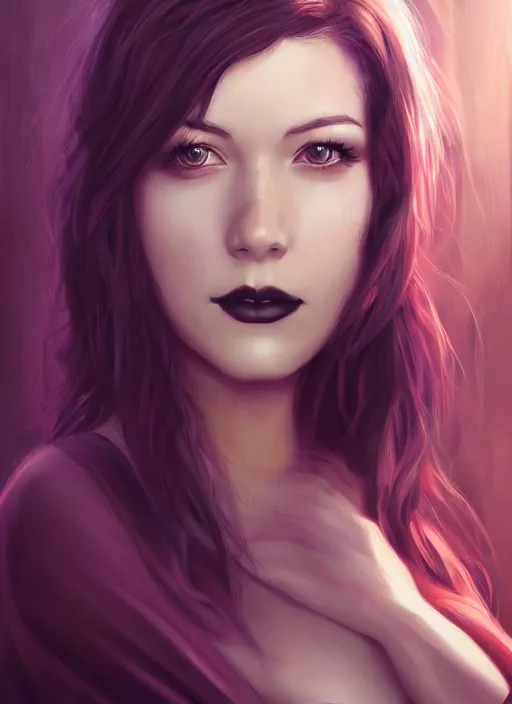 Image similar to a portrait digital painting ofmary elizabeth winstead. a gothic background. painted by artgerm, ross tran.