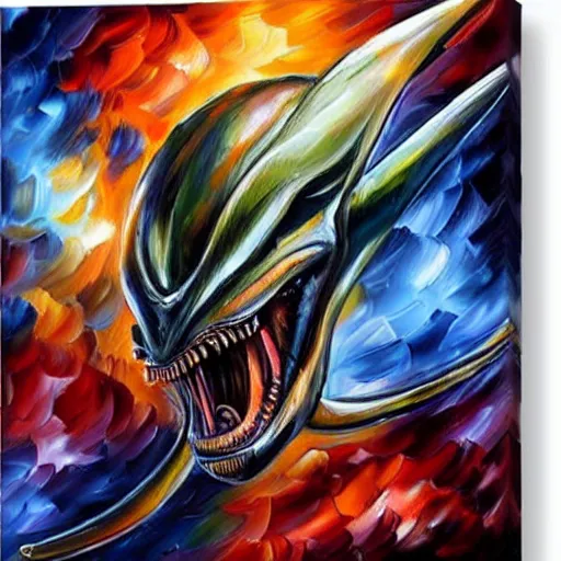 Image similar to xenomorph by leonid afremov