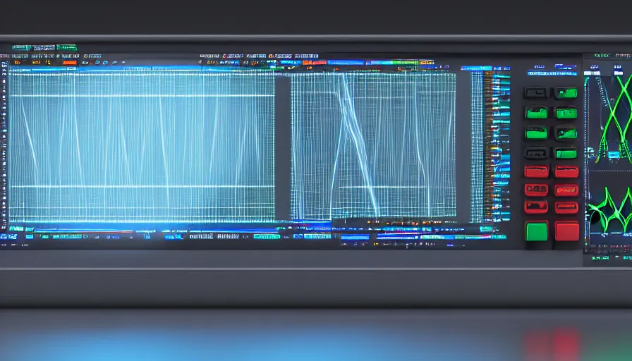 Image similar to rct screen showing oscilloscope on old soviet machine, volumetric lighting, photorealistic rendering, artstation, redshift, octane, golden ratio