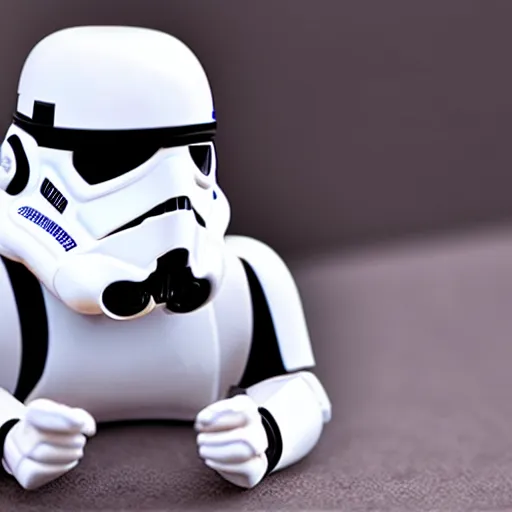 Prompt: stormtrooper Smurf vinyl toy, full body, hyper realistic strong depth of field photo