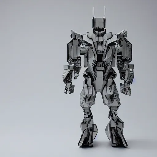 Prompt: an origami cyborg, incredibly detailed, textured paper, akira yoshizawa