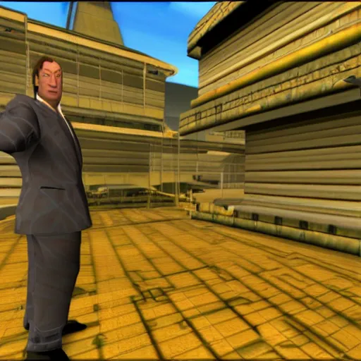 Image similar to Screenshot of Saul Goodman in Quake 3