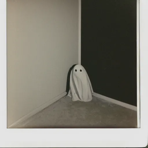 Prompt: ghost in a corner, polaroid picture