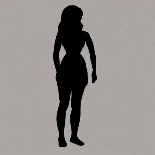 Image similar to silhouette of a tiny waist lady, lofi image