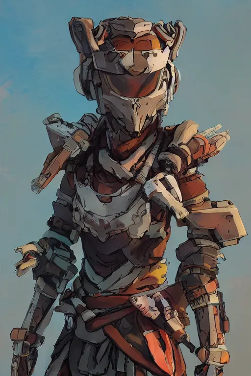 Image similar to combination suit armor aloy horizon forbidden west horizon zero dawn robot ninja mask helmet backpack tribal, art gta 5 comics, official fanart behance hd artstation by jesper ejsing, by rhads, makoto shinkai and lois van baarle, ilya kuvshinov, ossdraws radiating a glowing aura cgi rtx 2 0 2 2