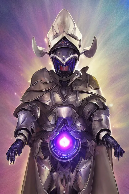 Image similar to helmet armor guardian destiny in witch queen illumination ray tracing hdr fanart arstation by sung choi robot ninja mask and eric pfeiffer and gabriel garza and casper konefal