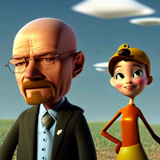 Prompt: A still of Walter White in Meet The Robinsons (2007)