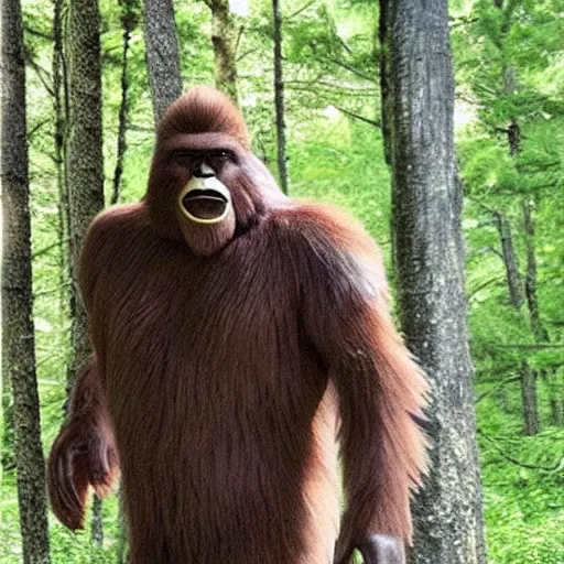 Image similar to real bigfoot caught on film, photograph