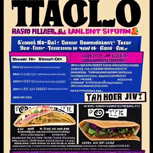 Image similar to Taco Bell Flyer for newest item The Holeblower