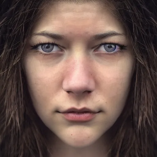 Prompt: a masterpiece portrait photo of a beautiful young woman who looks like a native american mary elizabeth winstead, symmetrical face